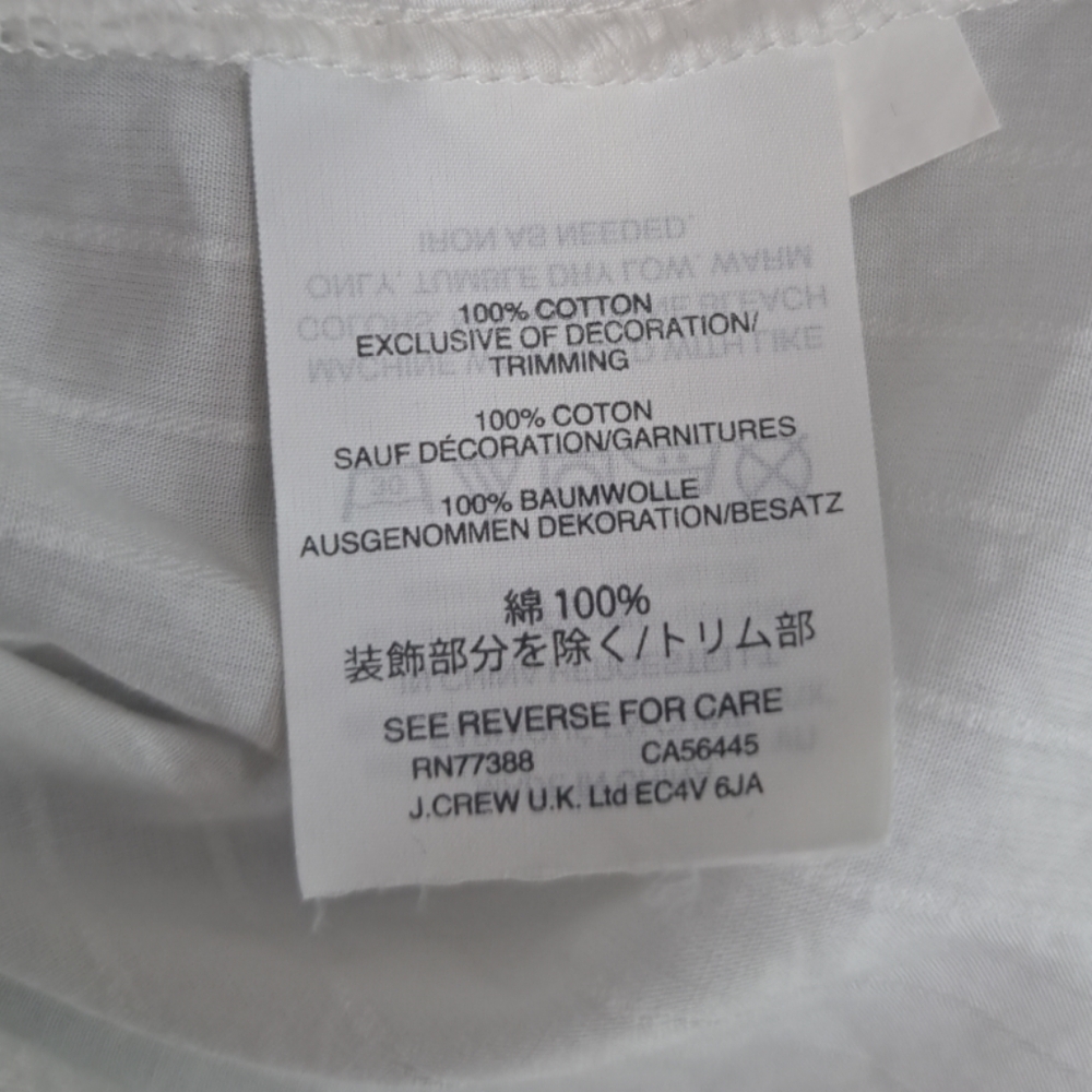 Madewell Women's Ivory Embroidered V-neck Short Sleeve Blouse Size Small Boho - Picture 15 of 16